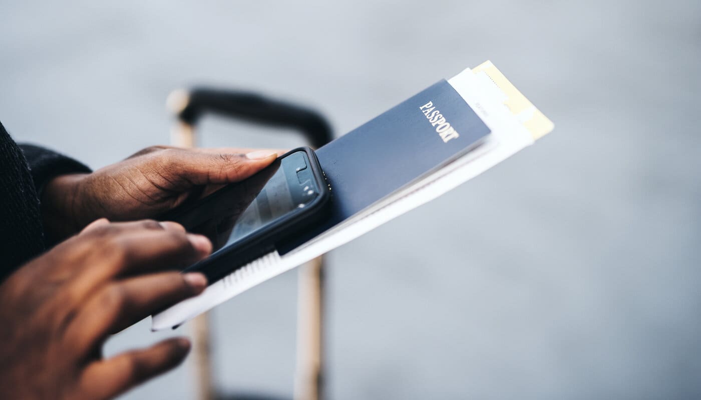 Cell phone and passport