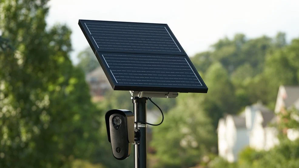 Close-up of a Flock camera