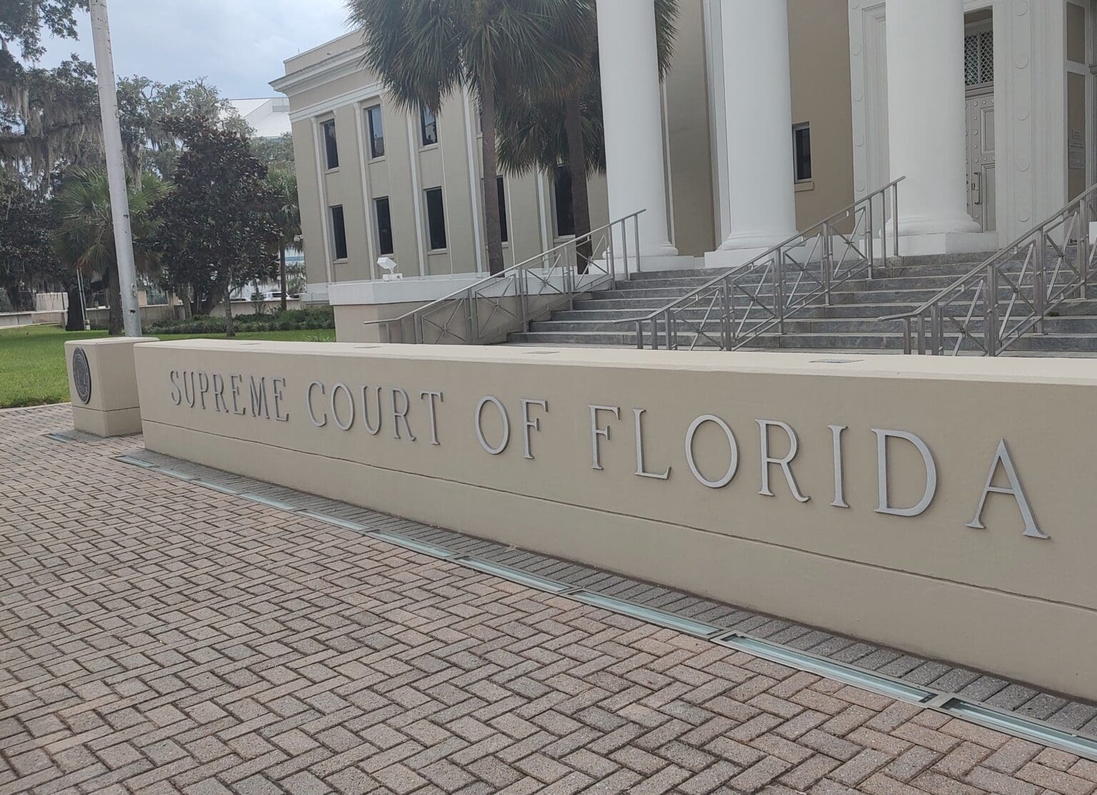Engraved sign in front of the Florida Supreme Court building
