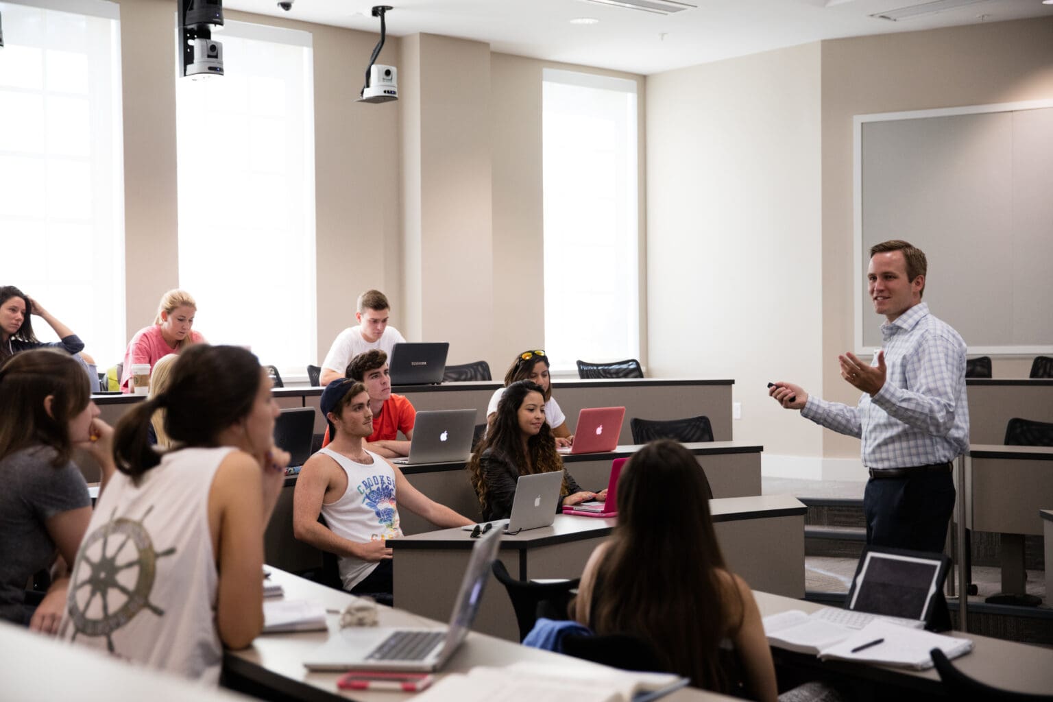 Students and teacher in a classroom setting