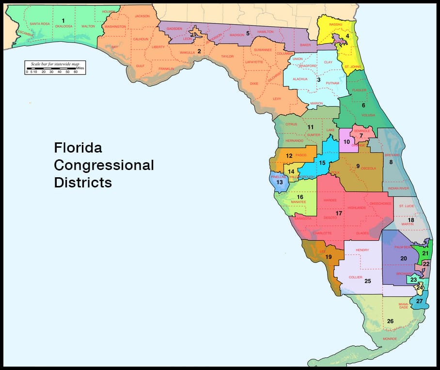 Map of Florida Congressional districts